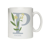 Personalised Floral Initial Mug