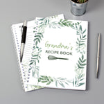 Personalised Botanical A5 Recipe Book Journal