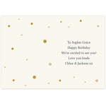 Personalised Gold Champagne Flutes Card
