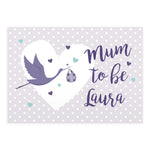 Personalised Mum to Be Stork Card