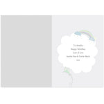 Personalised Hessian Giraffe & Elephant Card