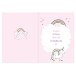 Personalised Baby Unicorn Birthday Age Card