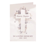 Personalised Floral Cross Card