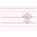 Personalised Gold and Pink Stripe Birthday Card