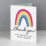 Personalised Rainbow Thank You Card