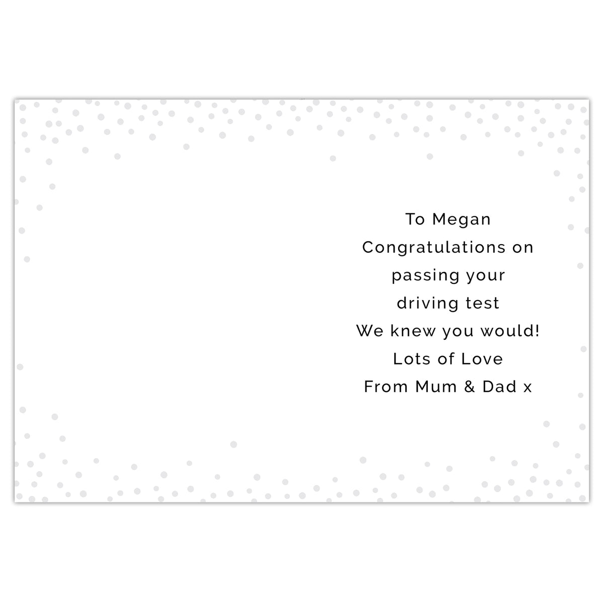 Personalised Passed Driving Test Card