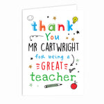 Personalised Thank You Teacher Card