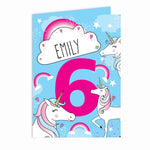 Personalised Unicorn Birthday Card