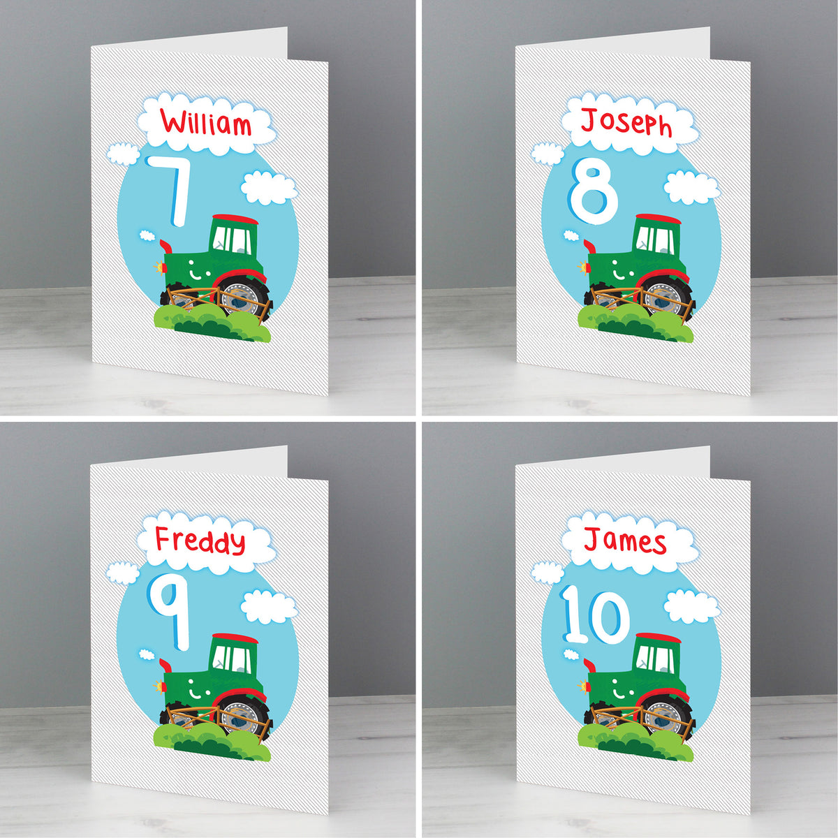 Personalised Tractor Birthday Card