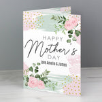 Personalised Happy Mothers Day Abstract Rose Card