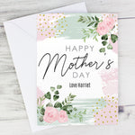 Personalised Happy Mothers Day Abstract Rose Card