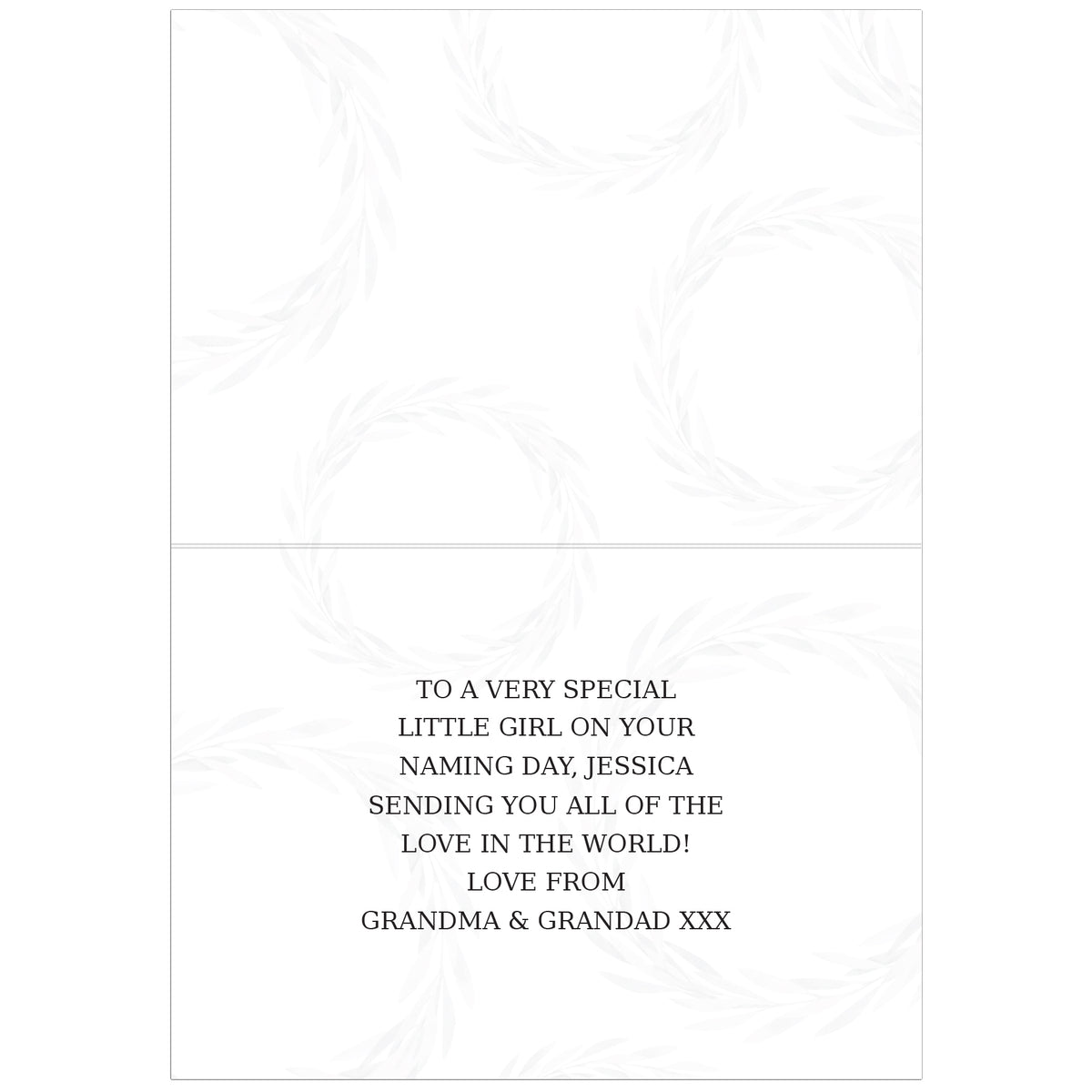 Personalised Truly Blessed Naming Day Card