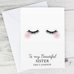 Personalised Eyelashes Card
