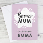 Personalised To My Bonus Mum Card