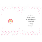 Personalised You Make The World Brighter Rainbow Card