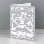 Personalised Grey Papercut Style Card