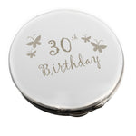 30th Butterfly Round Compact Mirror