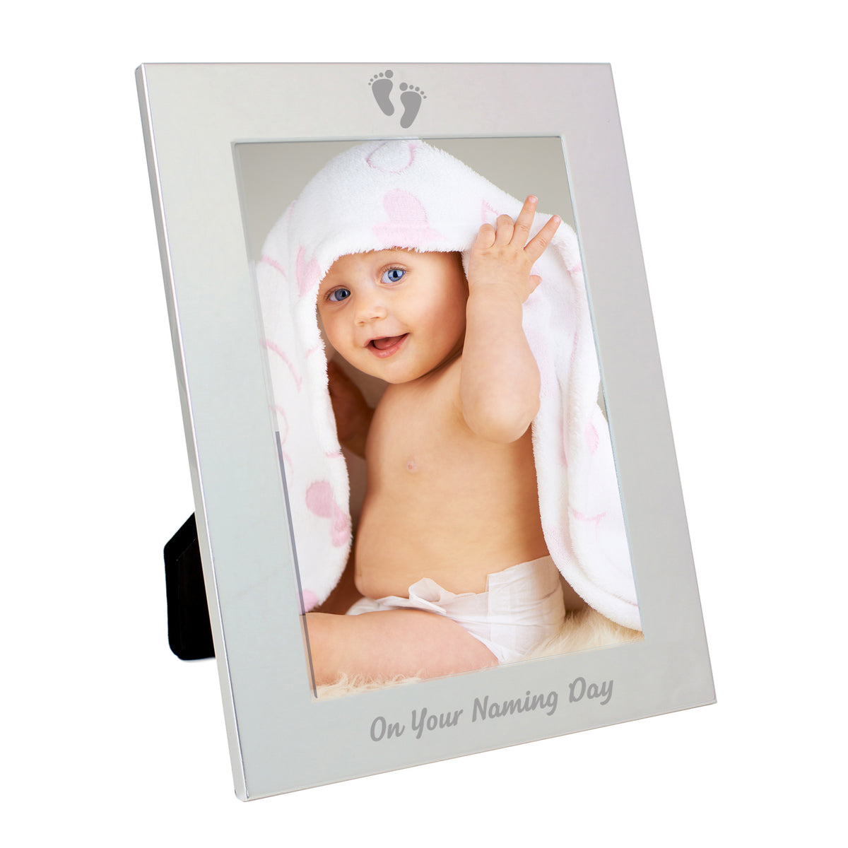 Silver 5x7 Naming Day Photo Frame