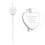 Personalised Engraved Silver Heart Bookmark