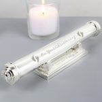 Personalised Christening Silver Plated Certificate Holder