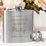 Personalised Classic Stainless Steel Hip Flask