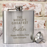 Personalised The Worlds Greatest Hip Flask