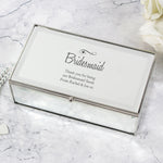 Personalised Swirls & Hearts Mirrored Jewellery Box