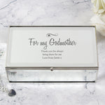 Personalised Swirls & Hearts Mirrored Jewellery Box