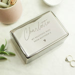 Personalised Name and Message Rectangular Jewellery Box