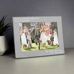 Personalised Free Text 5 x 7 Landscape Silver Photo Frame