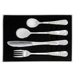 Personalised Teddy 4 Piece Embossed Cutlery Set