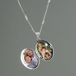 Personalised Name Only Sterling Silver Oval Locket Necklace
