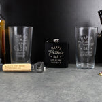 Personalised Fathers Day Black Hip Flask