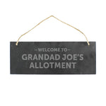 Personalised Welcome To... Hanging Slate Plaque