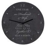 Personalised Anniversary Slate Clock
