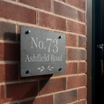 Personalised Leaf Slate House Sign