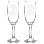 Personalised Celebration Pair of Flutes