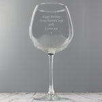 Personalised Bottle of Wine Glass