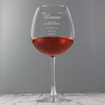 Personalised Decorative Bottle of Wine Glass