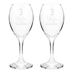 Personalised Years As... Wine Glass Set