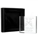 Personalised Guardian Angel Wings Crystal Token