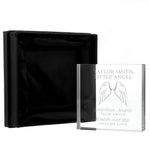 Personalised Guardian Angel Wings Crystal Token