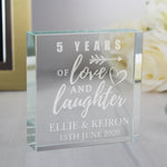 Personalised Arrow Anniversary Crystal Token