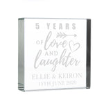 Personalised Arrow Anniversary Crystal Token