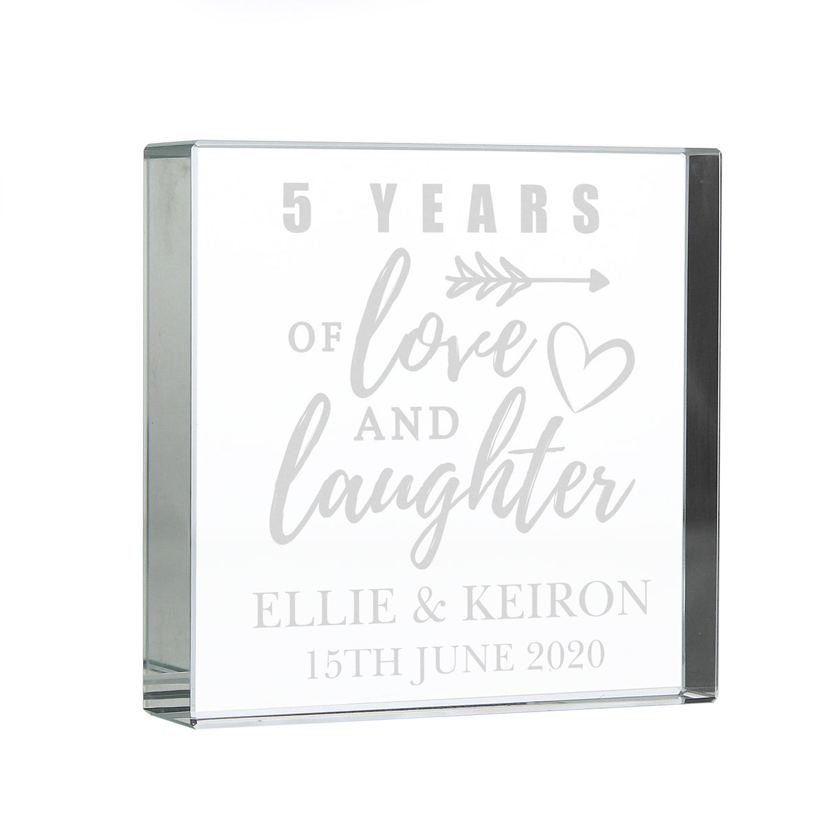 Personalised Arrow Anniversary Crystal Token