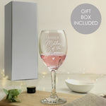 Personalised Mother of the Groom Wine Glass