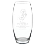 Personalised October Birth Flower Bullet Vase