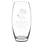 Personalised November Birth Flower Bullet Vase