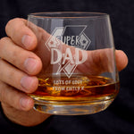 Personalised Super Dad Tumbler Glass