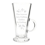 Personalised Autumn Latte Glass